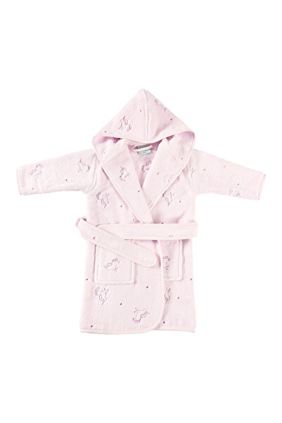 Astra Embroidered 100% Organic Cotton Baby / Kids Bathrobe