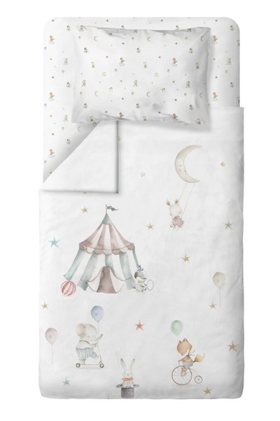 Casadora Baby Circus %100 Pamuk Saten Tek Kişilik Nevresim Takımı - 120x200cm...