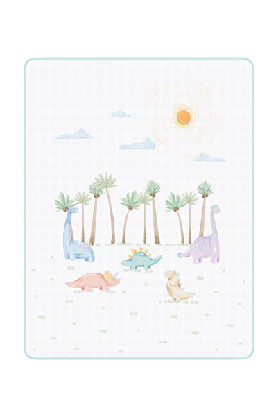 Casadora Baby بطانية دينو 100% قطن موسلين مزدوجة الجوانب