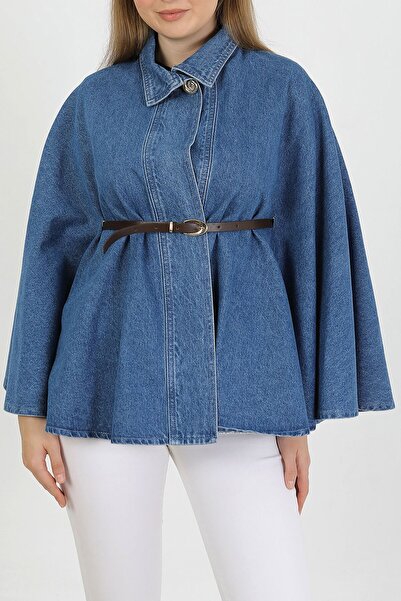 VELLICHOR معطف نسائي بحزام - جينز