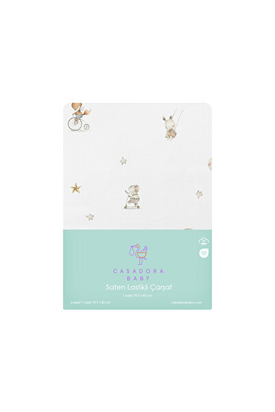 Casadora Baby شرشف سيركوس مطاطي للأطفال مصنوع من القطن الساتان بنسبة 100% مقا...