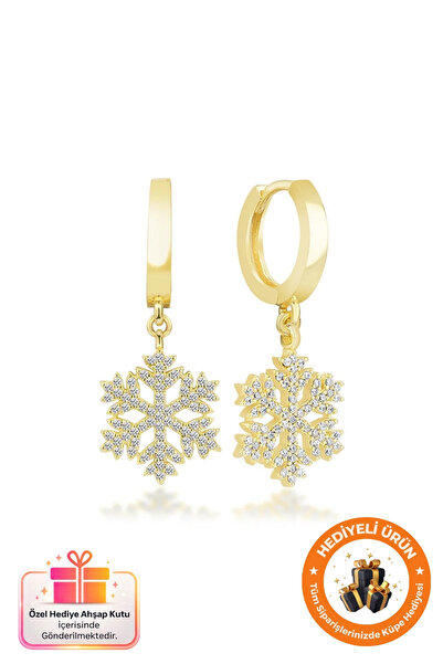 Lucente Jewellery Özel Tasarım Kar Tanesi 925 Ayar Gold Gümüş Kaplama Rodyuml...