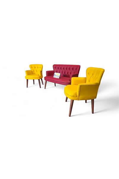 Aryans Home Mobilya Dekorasyon Ahşap Ayaklı Deri Ofis Koltuğu Ve Kanepeleri D...