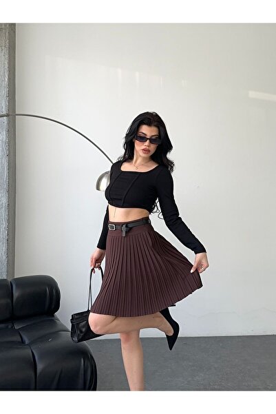 DİMA FASHİON PİLELİ ŞORT ETEK