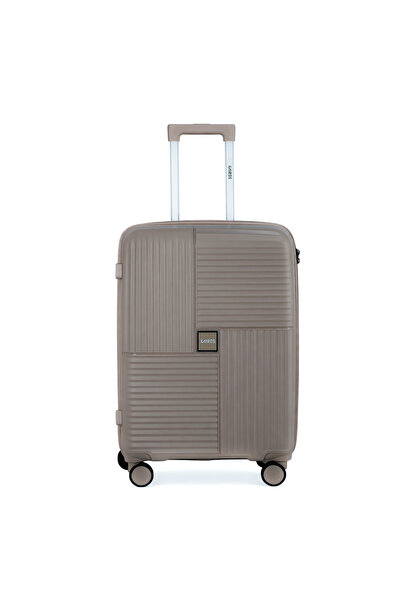 Kairos 28 Inch Khaki Luggage Bag | Polypropylene & Lightweight, Scratch Resis...