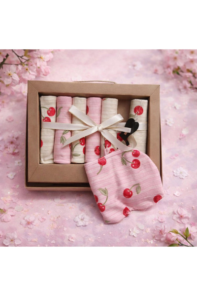 Bebekino مجموعة من 7 مناديل مبللة للفم للأطفال مصنوعة من القطن بنسبة 100% بال...