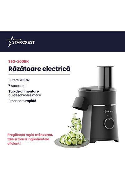 STARCREST Razatoare electrica SEG-200BK, 200 W, 7 moduri de taiere, Negru