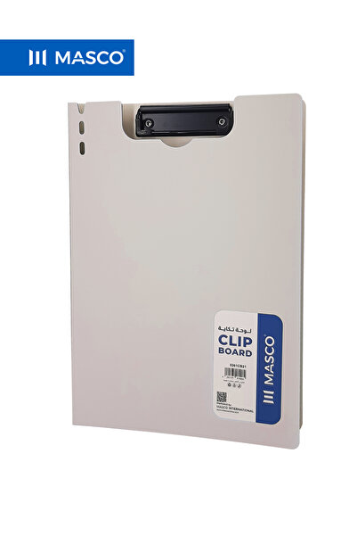 MASCO ملف A4 من الورق المقوى مع مشبك معدني قوي، وردي