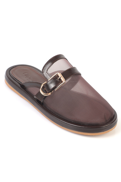 Capone Outfitters Bobbie Fileli Düz Topuklu Kadın Sabo Terlik