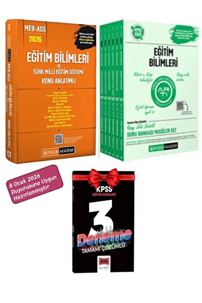 Pegem Akademi Yayıncılık 2026 MEB-AGS Eğitim Bilimleri Konu Anlatımlı+KPSS Eğ...