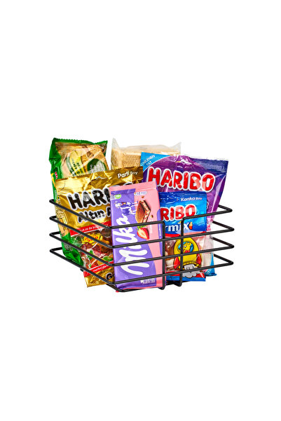 Edora Home Черна многофункционална овална квадратна ъглова кошница, органайзе...