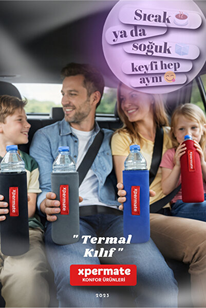 XPERMATE Termos Kılıfı Neopren Şişe Kılıfı Sıcak Soğuk Tutan Termal Kılıf Taş...