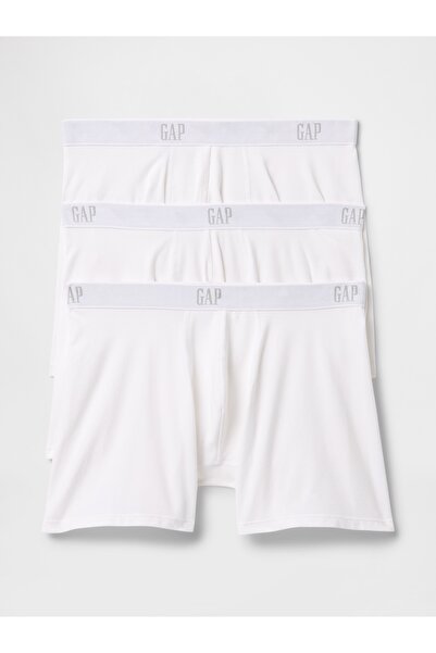 GAP Erkek Beyaz Logo Boxer Seti (3'lü)