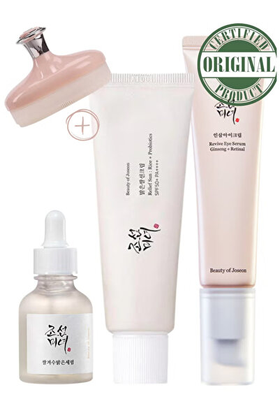 Beauty of Joseon مجموعة تجديد الإشراقة مع ليفة تقشير: سيروم للعين، سيروم إشرا...