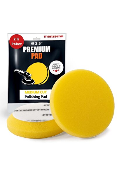 Menzerna İnce Kesim Ara Kat Pasta Süngeri 2li Paket (Sarı) - 95mm