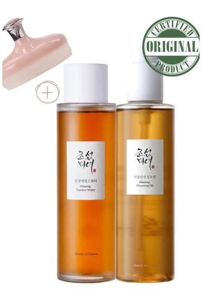 Beauty of Joseon ثنائي التنظيف والترطيب + ليفة تقشير: زيت الجينسنغ وماء خلاصة...