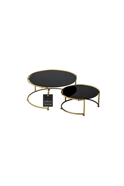 Edora Home حامل عرض معدني ذهبي صغير الحجم مكون من قطعتين، هدية للديكور والضيا...