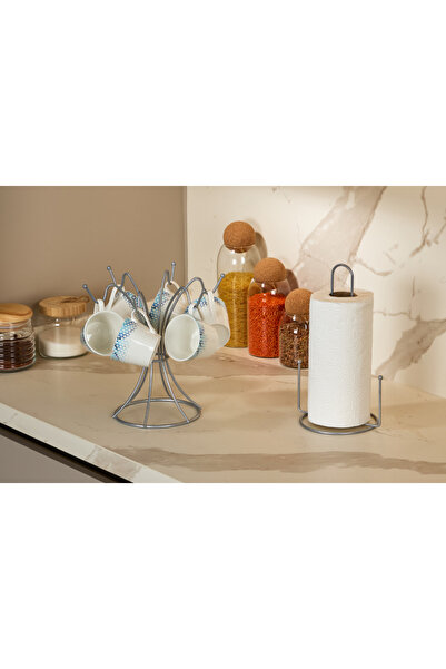 Edora Home Σετ 2 τεμαχίων ματ ασημί οργανωτή κουζίνας, θήκη για χαρτοπετσέτες...