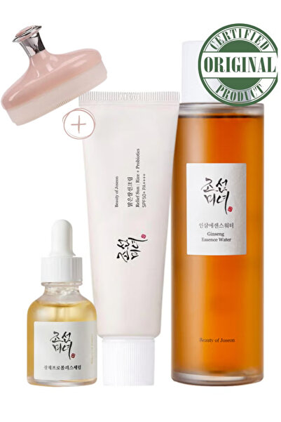 Beauty of Joseon مجموعة راديانس الثلاثية والمقشر: خلاصة الجينسنغ، سيروم الإشر...