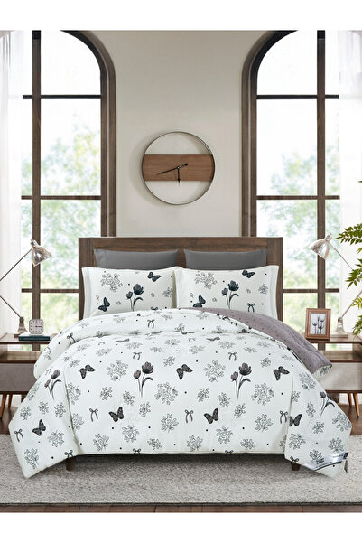 Donetella Luxury 6-Pc Reversible Comforter Set, King 260×240 cm, 400 GSM Poly...