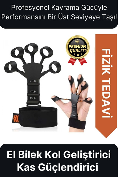 Svein Premium Fizik Tedavi Silikon El Bilek Parmak Kas Kol Güçlendirici Geliş...