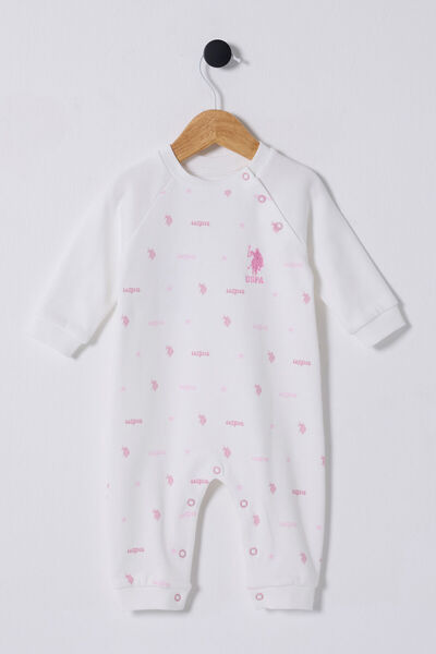 U.S. Polo Assn. U.S. Polo Assn Kız Bebek Beyaz Tulum