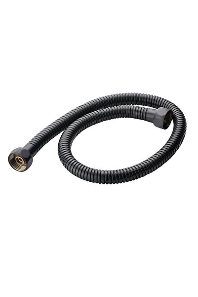 yapıtaşı Mega Yt12 Banyo Siyah Kısa Robot Duş Spiral Hortumu Örgülü 60cm