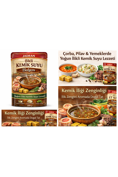 GEVGELIA JADRAN İLİKLİ KEMİK SUYU BULYON AİLE BOY 200 GRAM PAKET