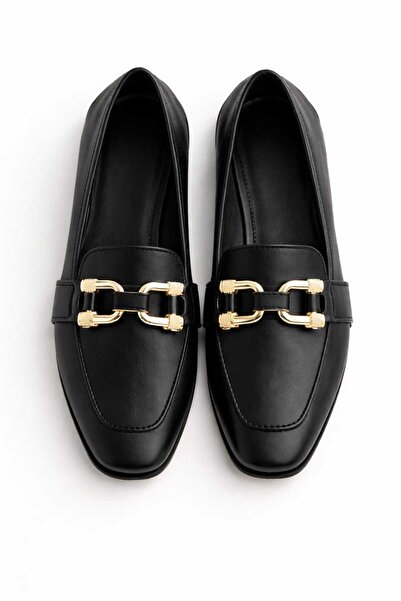 Slipcat Kadın Çift Göz Toka Detaylı Babet Hafif Rahat Taban Günlük Ayakkabı B...