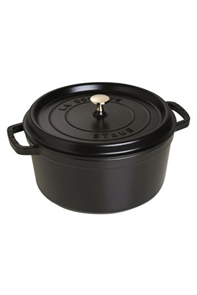 STAUB Döküm Tencere Yuvarlak 28 cm Siyah