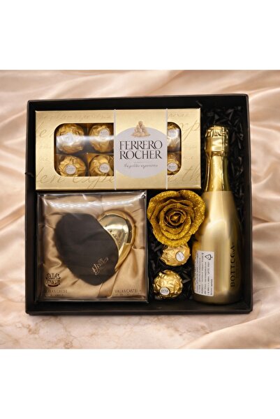 velve Cutie eleganta cu Parfum Elixir 100ml,Bottega 200ml,10 praline Ferrero,...