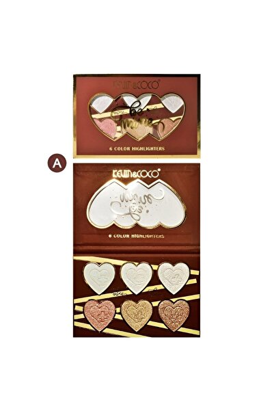 Louise Glow Paleta Iluminatoare, Kevin & Coco, 6 Nuante, Be Mine, Culori Calde,