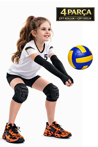 Liggo Yetişkin ve Çocuk Voleybol Dizliği Voleybol Kolluğu 2li Set 1 Çift Dizlik 1 Çift Kolluk 4 Prç.
