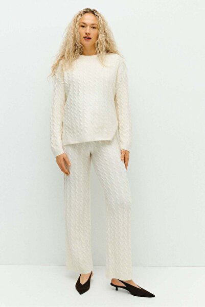 H&M بنطلون MAMA من نسيج الكابل