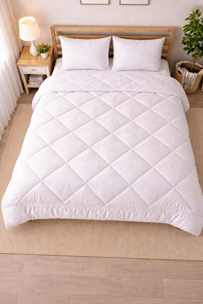 Evmila 200x220 cm pilota dublă din silicon alb