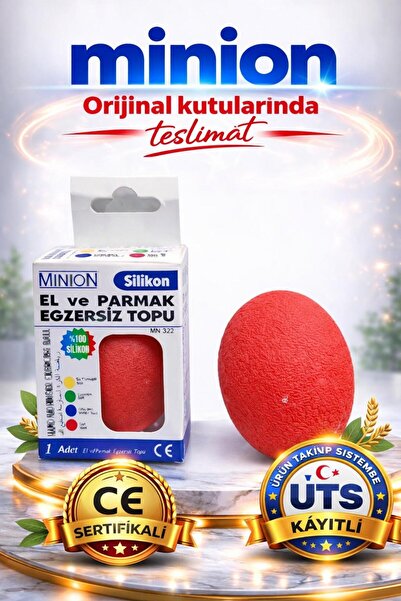 Minion Hand Exercise Ball Silicone Stress Ball for Physical Therapy Red-Hard