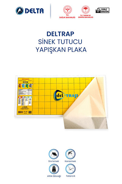 Delta Market Deltrap Sinek Tutucu Yapışkan Plaka EFC Uyumlu 10'lu Paket 30x60cm