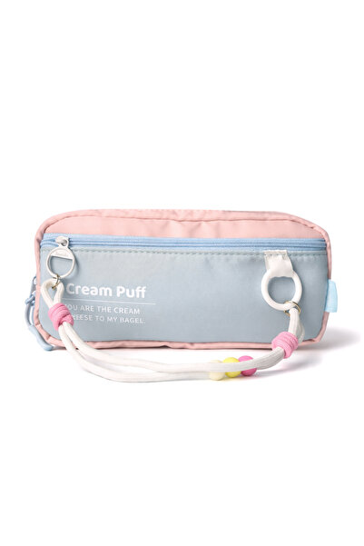 Ecrou Portable Pencil Case with Rope Detail Pink