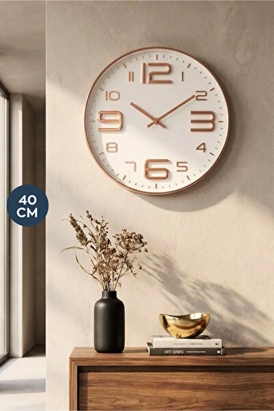 HOMİNG Solin 40 cm Rose Gold Duvar Saati 242277