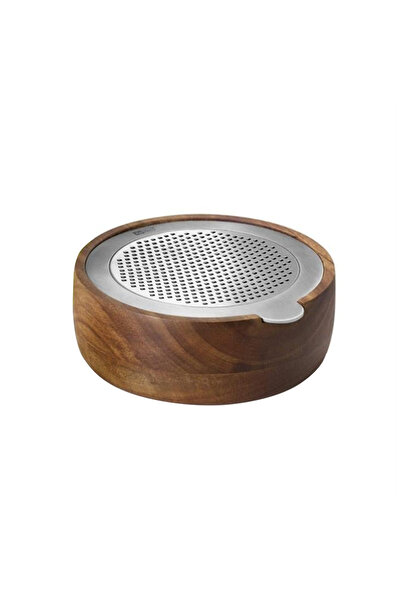 ADHOC وعاء تقديم الطعام من خشب الأكاسيا مع مبشرة