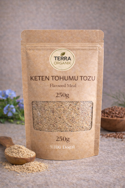 Terra Organik Keten Tohumu Toz 250 gr ( Taze Öğütülmüş, Katkısız )