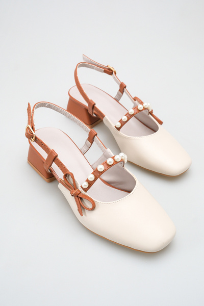 ich1one Pantofi de balerină Verona pentru femei, cu toc din piele – Toc de 5 ...