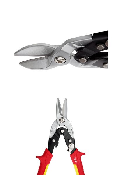 Milwaukee Foarfece de tinichigiu, foarfece pentru tablă, tăietură dreaptă, originală germană, versiune nouă, cod: 4932499018