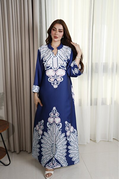 BORÇAY Luxurious embroidered women's jalabiya available in three colors