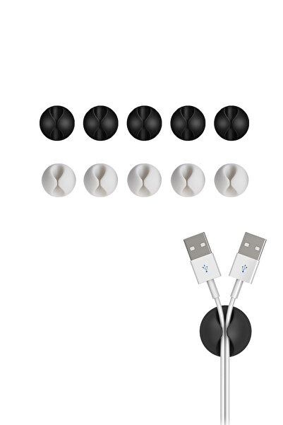 Fresh Moon Kablo Tutucu Klips 5'li Bilgisayar Telefon Kulaklık Kablosu Düzenl...