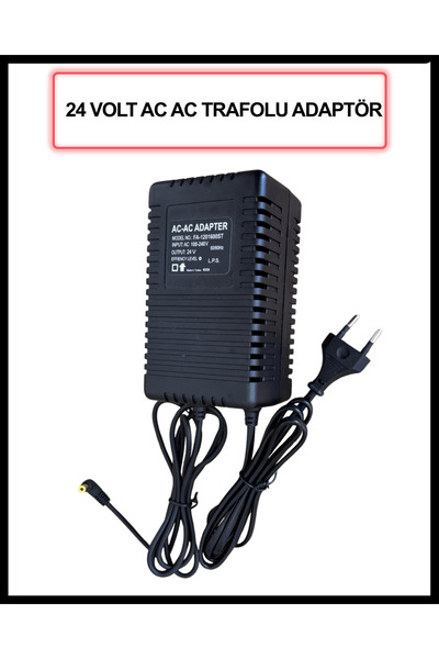 dunairo 24V AC Adaptör 2A Trafolu 24 Volt 2 Amper Çıkış AC-AC Adaptör DİKKAT ...