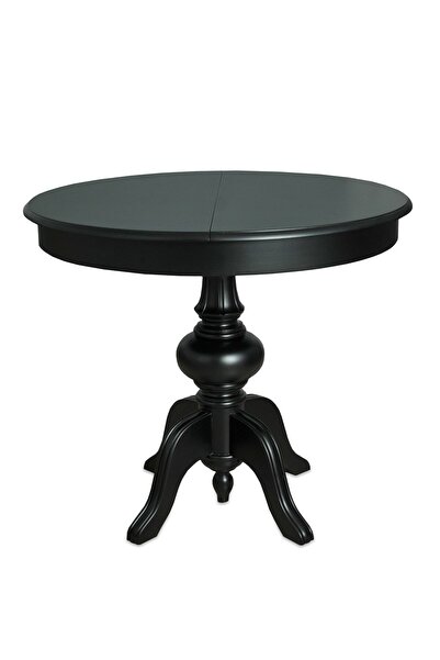 Meser Mobilya Ezine Açılır Yuvarlak | Baba Ayak | 90x120 | Siyah | Mutfak Mas...