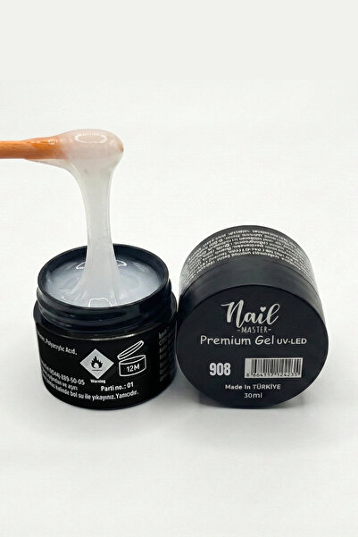 Nail Master 30ml Protez Tırnak Jeli Builder Jel 908-rakı Beyazı
