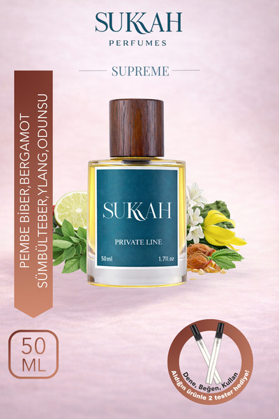 SUKKAH Supreme Kadın Parfüm EDP 50 ml – Pembe Biber, Bergamot, Sümbülteber, Y...