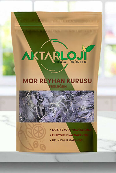 aktarloji 100 Gr Mor Reyhan Kurusu / Fesleğen / Geleneksel Lezzet, Ferah Arom...